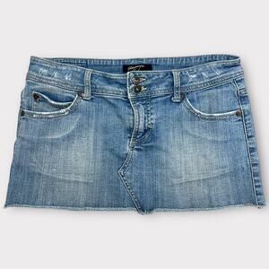 Papaya Low Rise Denim Mini Skirt